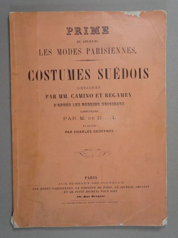 Costumes Suedois Mode Frauen Tracht Schweden Geoffroy 20 kol Stahlstiche EA 1860 - Bild 1 von 4