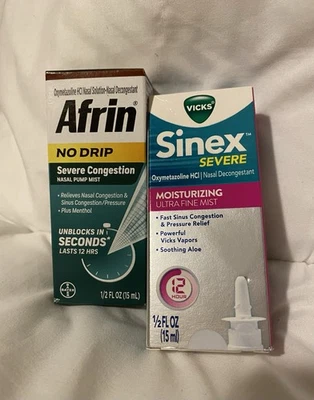 Spray nasal Sinex Severe e Afrin sem gotejamento - Imagem 1 de 4