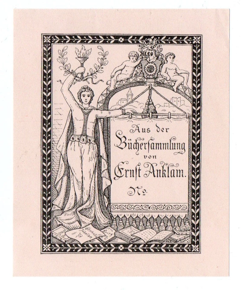 Exlibris Albert Anklam / Büchersammlung Ernst Anklam - Bild 1 von 1