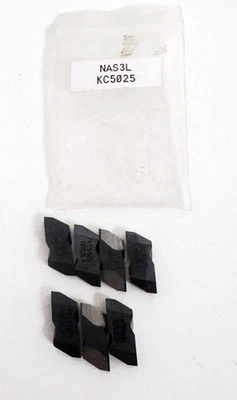 (7) KENNAMETAL Top Notch NAS3L4 KC5025 Carbide Indexable Threading Insert TiAlN - Image 1 of 3