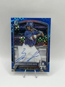 2025 Bowman ZYHIR HOPE CHROME PROPSECT AUTO BLUE X-FRACTOR 033/150 CPA-ZH - Picture 1 of 2