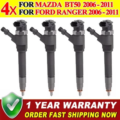 4Pcs Fuel Injectors 0445110249 for 2006-11 BOSCH FORD RANGER MAZDA BT50 3.0L C/R - image 1 of 4