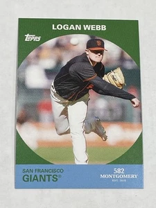 2022 Topps 582 Montgomery Club Baseball #5 - Logan Webb - San Francisco Giants - Picture 1 of 2