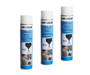 Dupli-Color 3 Stück Straßen- und Linienmarkierer 600ml weiss - Bild 1 von 4