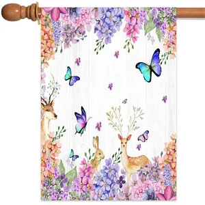 Preciosa bandera jardín mariposa patio pancarta pequeña 12x18 pulgadas, grande 28x40 pulgadas - Imagen 1 de 6
