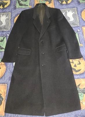 Mani By Giorgio Armani Saks Fifth Ave Gray 100% Virgin Wool Overcoat size 42R - Image 1 of 4