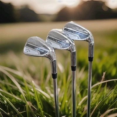 RH NEW Callaway Paradym AI Smoke 8,9,PW set Steel Stiff Flex Golf Clubs UPC 276 - Image 1 of 4