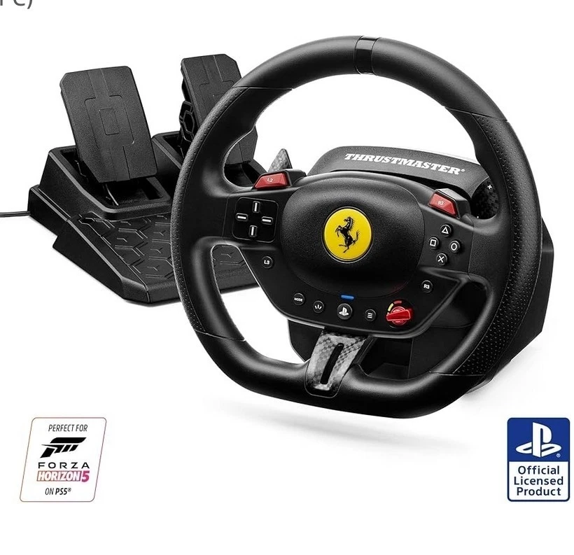 NIB Thrustmaster T98 Ferrari 296 GTB Racing Wheel (For PS5, PS4, PC) Playstation - Image 1 of 4
