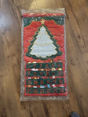 Pockets Of Learning Advent Calendar NEW Felt Merry Christmas 1990 FREE RETURNS - Image 1 of 2