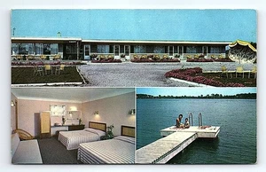 Cartolina d'epoca River Bell Motel Niagara River Parkway Chippawa Ontario - Foto 1 di 7
