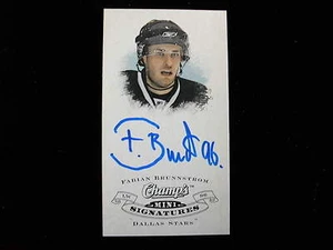2008-09 UD Champ's Hockey Fabian Brunnstrom Autograph Dallas Stars mini card - Picture 1 of 1