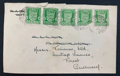 Jersey 1943 Islas del Canal Ocupación Inglaterra Cubierta To Forest Guernsey Foto 1 de 2