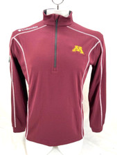NEW UMN Minnesota Golden Gophers Columbia Golf Omni-Wick Shotgun 1/4 Zip Men M