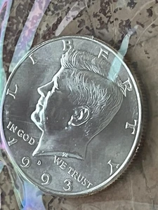 1993 D KENNEDY HALF FROM Mint Set Brilliant Uncirculated US COIN FREE SHIP - Picture 1 of 2