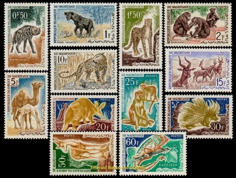 EBS Mauritania 1963 - Native Animals - MR 165-176 - MNH** Cover