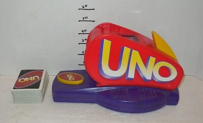 1998 Mattel UNO Attack Game with Cards Purple Red - Image 1 of 4