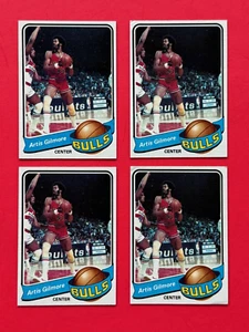 4 carte basket NBA NBA vintage 1979 Topps Artis Gilmore Chicago Bulls HOFer 25 - Foto 1 di 6
