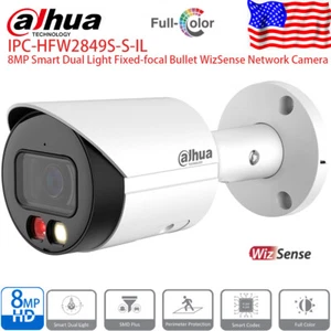 Dahua 8MP Color IP Camera 4K WizSense Bullet IPC-HFW2849S-S-IL Smart Dual Light - Picture 1 of 7