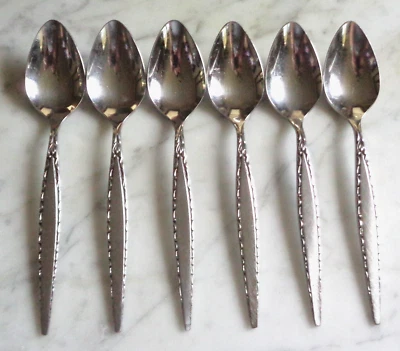 Venetia Community Stainless 6 1/8 inch Set of 6 Teaspoons ~ 2 Lots available - Image 1 of 3