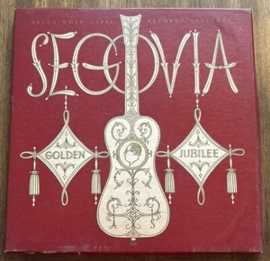 Segovia Golden Jubilee boxed set of 3 records - Decca Gold Label- Good condition - Picture 1 of 8