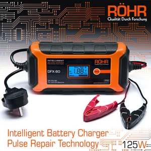 Röhr Intelligent Car / Battery Charger for AGM / GEL / WET Batteries - DFX-80
