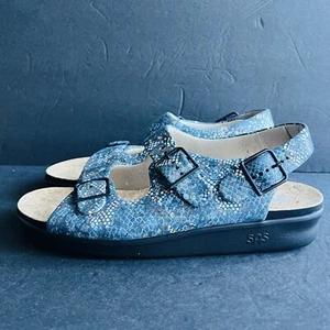 SAS Relaxed Womens Sandal MultiSnake Navy Sz 11.5W Excellent Condition - Picture 1 of 13