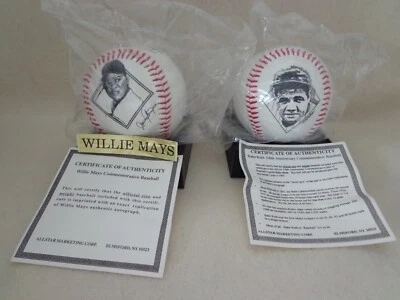 NUEVO BÉISBOL CONMEMORATIVO AVON NENA RUTH Y WILLIE MAYS 1995 Foto 1 de 4