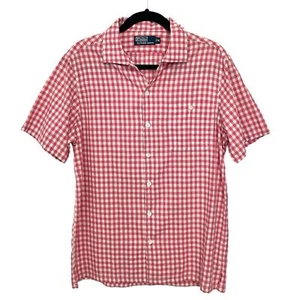 POLO by Ralph Lauren Summer Gingham Shoet Sleeve Shirt Sz M - Picture 1 of 10