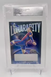LIONEL MESSI 1/1 2022 Leaf Metal Lunarity Pre-Production Proof Prismatic - Picture 1 of 3