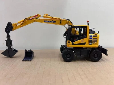 UH 1/50 Scale Komatsu PW148-11 Wheeled Excavator Diecast Model Toy UH8162 - Image 1 of 4