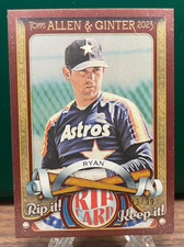 2023 Topps Allen & Ginter Rip Card NOLAN RYAN  /99 SP UNRIPPED