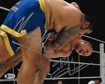 Fedor Emelianenko Mark Hunt Signed 8x10 Photo BAS COA Pride FC UFC K-1 Autograph - Image 1 of 4