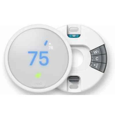 FULL KIT: Google Nest - Thermostat E - T4000ES - White w/Base Learning Smart   G - Image 1 of 2