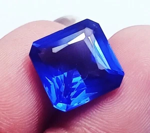 Natürlicher blauer Saphir 10,20 ct Achteckform loser Edelstein zertifiziert - Bild 1 von 4