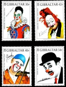 GIBRALTAR 2002 EUROPA-CEPT SC#901-04 MNH unmontiert ZIRKUS, CLOWNS-ZU TEUER? - Bild 1 von 1