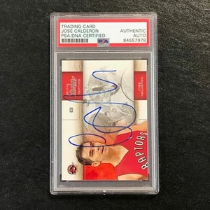 2009-10 Studio Proofs #94 José Calderón tarjeta firmada automática PSA Slabd Raptors - Imagen 1 de 2