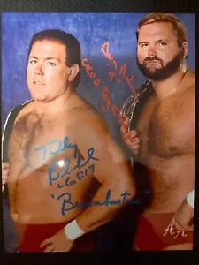 FOTO DE JINETES FIRMADA! ¡TULLY BLANCHARD! ARN ANDERSON! BRAIN BUSTERS! - Imagen 1 de 1