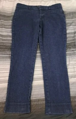 Pantalones de mezclilla cortos Banana Republic Sloan para mujer 4 azul oscuro elásticos 30x25 Foto 1 de 3