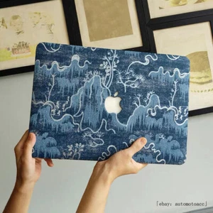 Blue Mountain PU Leather Hard Case For Macbook M4 Air 13 15 Pro 14 16 11 12 inch - Picture 1 of 10