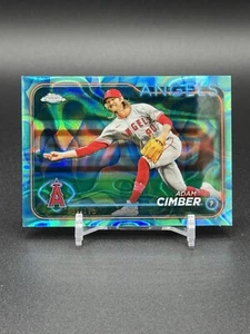 2024 Topps Chrome Update Adam Cimber/175 Aqua Blue Lava Lámpara Refractor Angels - Imagen 1 de 4