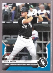 Gavin Sheets White Sox Call Up MLB Debut Twins 6.29 2021 TOPPS NOW #430 Blue /49 - Picture 1 of 2