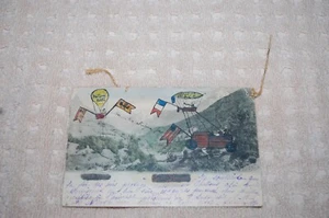 ANTIKE POSTKARTE S/T/B FRANZÖSISCH MIT BALLONS & KÖRBEN STEMPEL 1906 - Bild 1 von 6