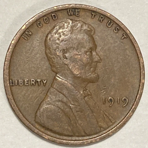 Fine 1919 Lincoln Wheat Cent Philadelphia Mint Penny USA 1c BUY MORE, SAVE MORE! Cover