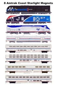 Amtrak Coast Starlight  with 50th Anniversary 301 8 magnets by Andy Fletcher - Picture 1 of 1