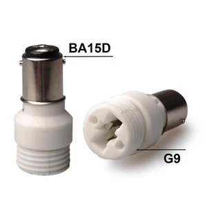 New Edison Screw BA15D To G9 Light Bulb Adaptor Lamp Socket Converter Holder US - Picture 1 of 7