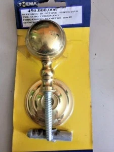 Halter Messing lackiert Rohr Handlauf geschlossenes Loch links gerade Ø 35 mm - Bild 1 von 2