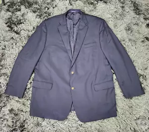 Paul Fredrick Blazer Giacca Uomo 52 Lungo Blu Lana Monopetto Tacca Bavero - Foto 1 di 19