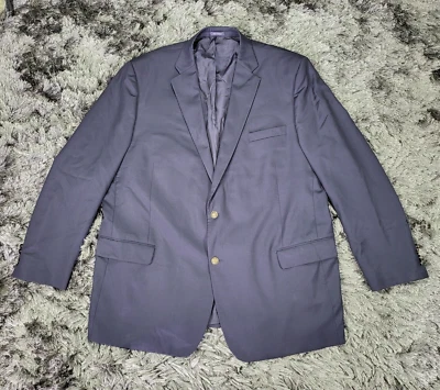 Paul Fredrick Blazer Jacket Men's 52 Long Blue Wool Single Breasted Notch Lapel - Image 1 of 4