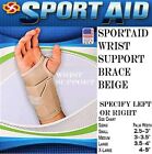 Sport Aid Sa3989 Deluxe Wrist Brace Carpal Tunnel Relief Right Large Beige 1Ct