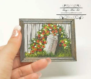1:12 Miniature Original Oil Painting TGADM A34 - Picture 1 of 1